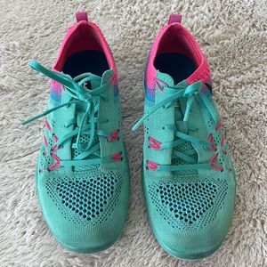Nike, 7.5, turquoise with pink